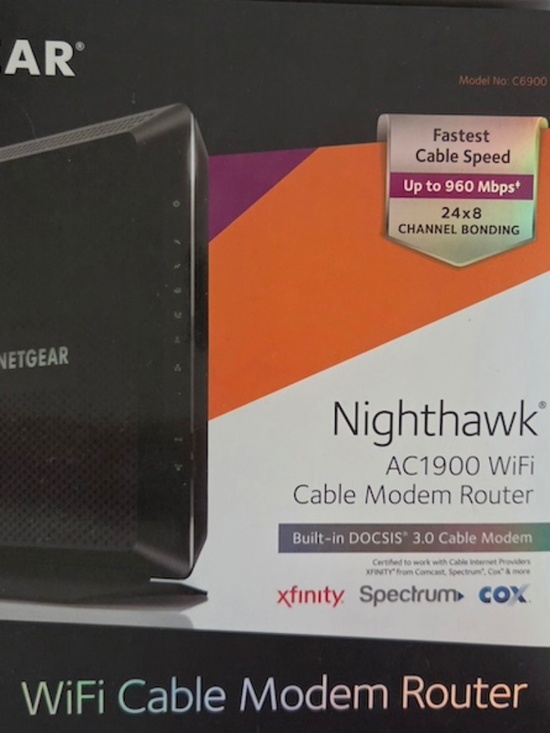 netgear Other - Netgear Nighthawk AC1900 WiFi Cable Modem Router